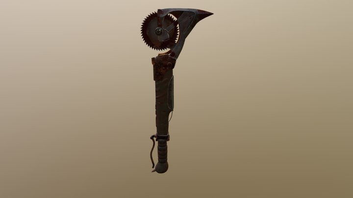 Buzz Saw Axe 3D Model