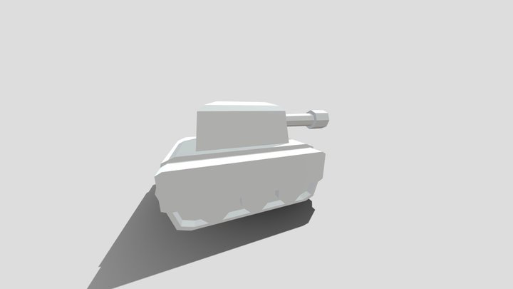 Low Poly Tank 3D Model