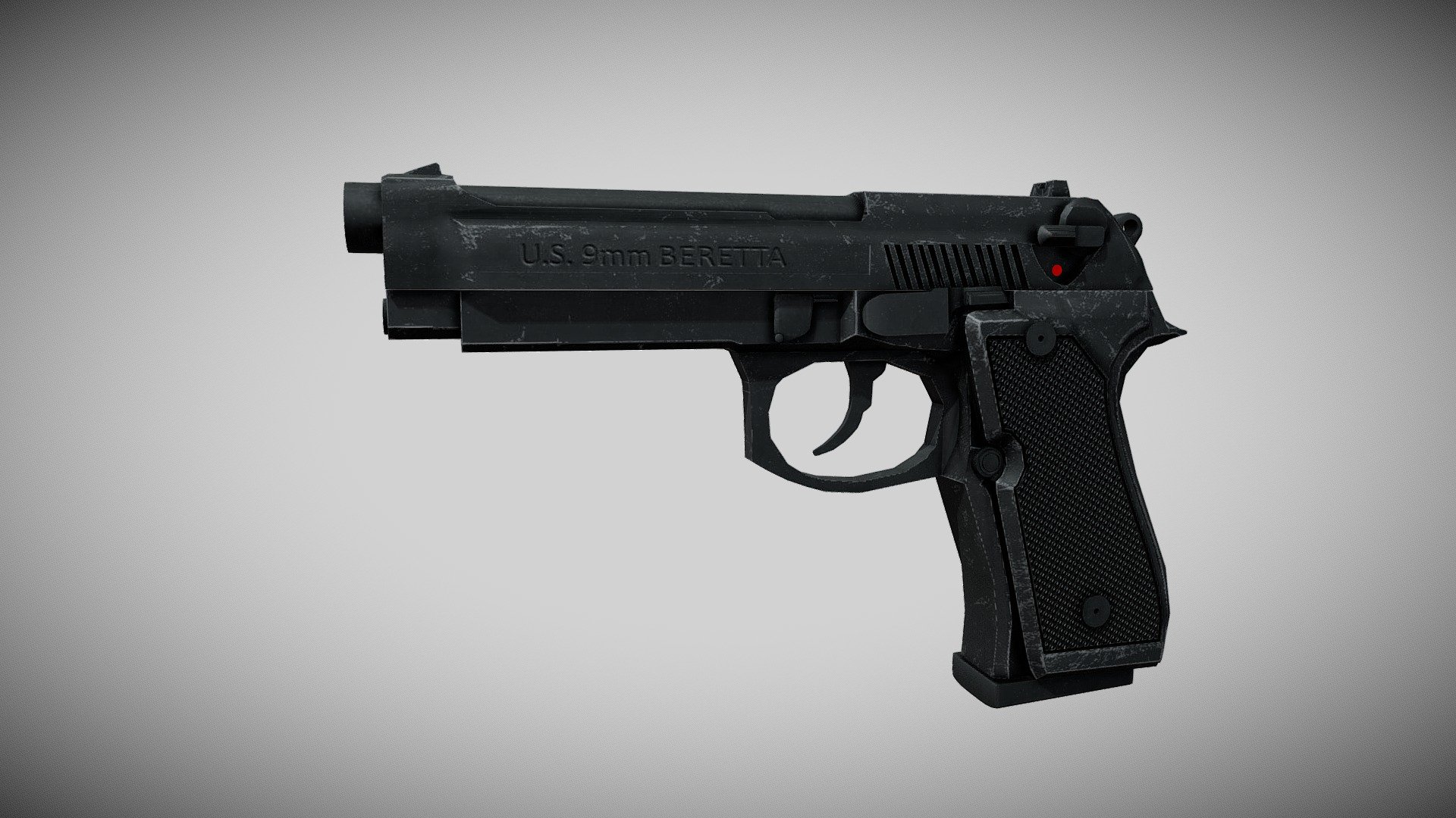 Beretta Pistol - Download Free 3d Model By Gamedev Mode (@gamedevmode 