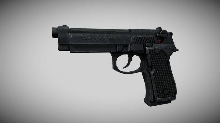 Beretta Pistol 3D Model