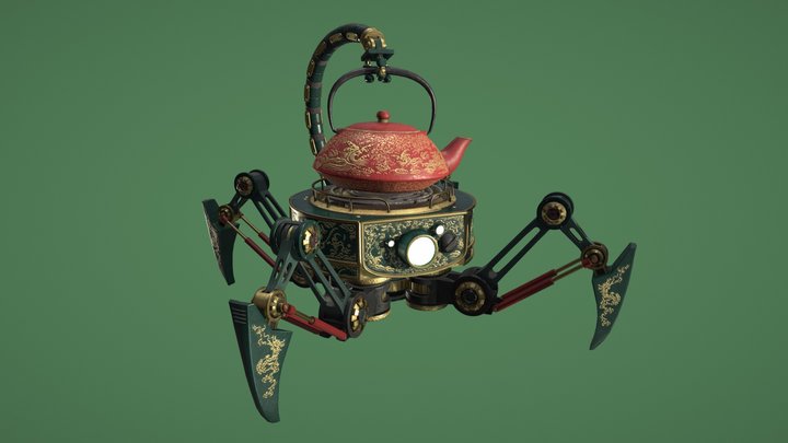 DAE GAP Chinese mafia robot 3D Model
