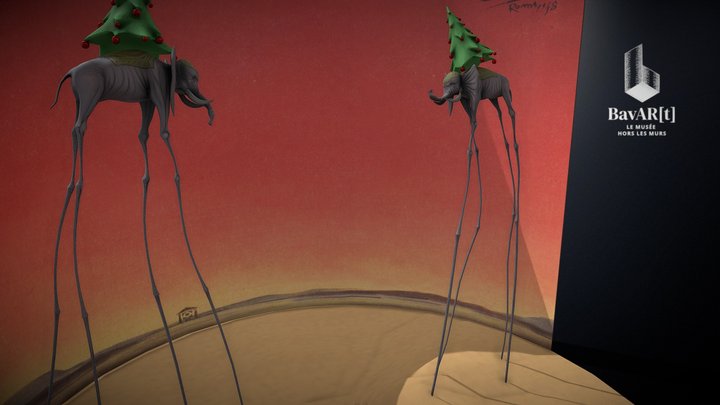 Les éléphants de Dali // L'art revisité! 3D Model