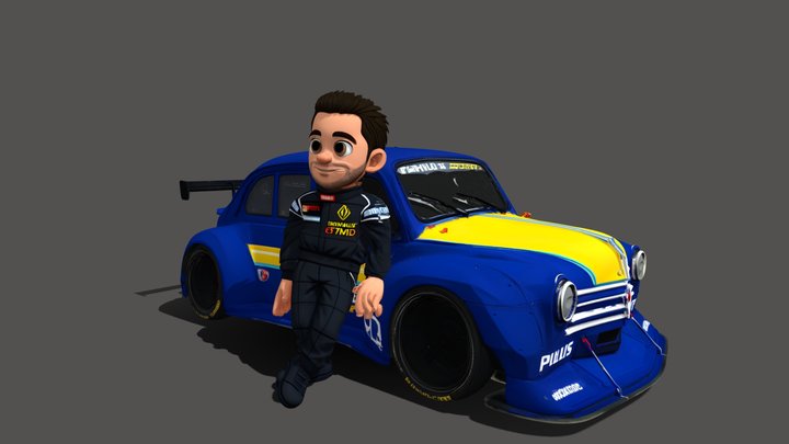 4CV-SpecialRacer-Laurent Pelletier-Optim20P100 – Kostenloses 3D-Modell STL