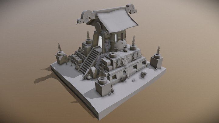 aztec inspired house 3D Model