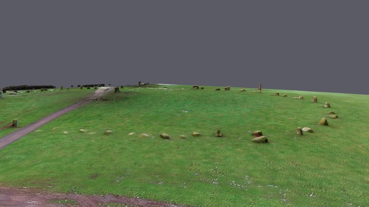 Cumbria Stone Circle Long Meg 3D Model