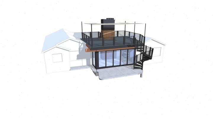 V Roof Deck 3D Model