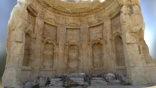 Exedra. Great Court, Temple of Juppiter, Baalbek 3D Model