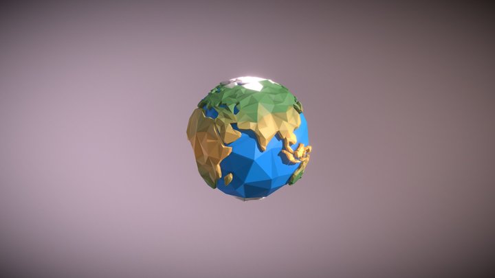 Low Poly Earth 3D Model
