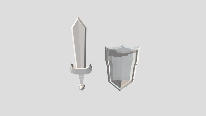 Espada y Escudo 3D Model
