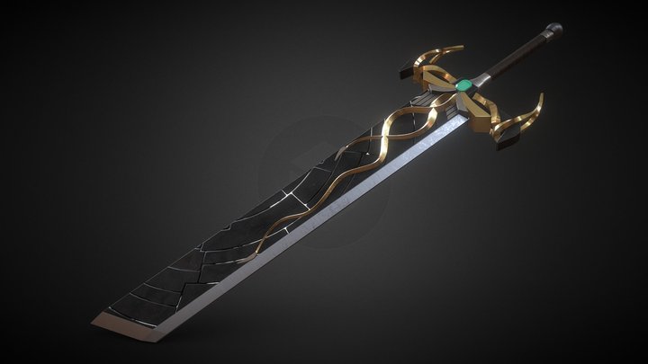 Fantasy Greatsword - Game Ready Asset – Modelo 3D gratuito STL