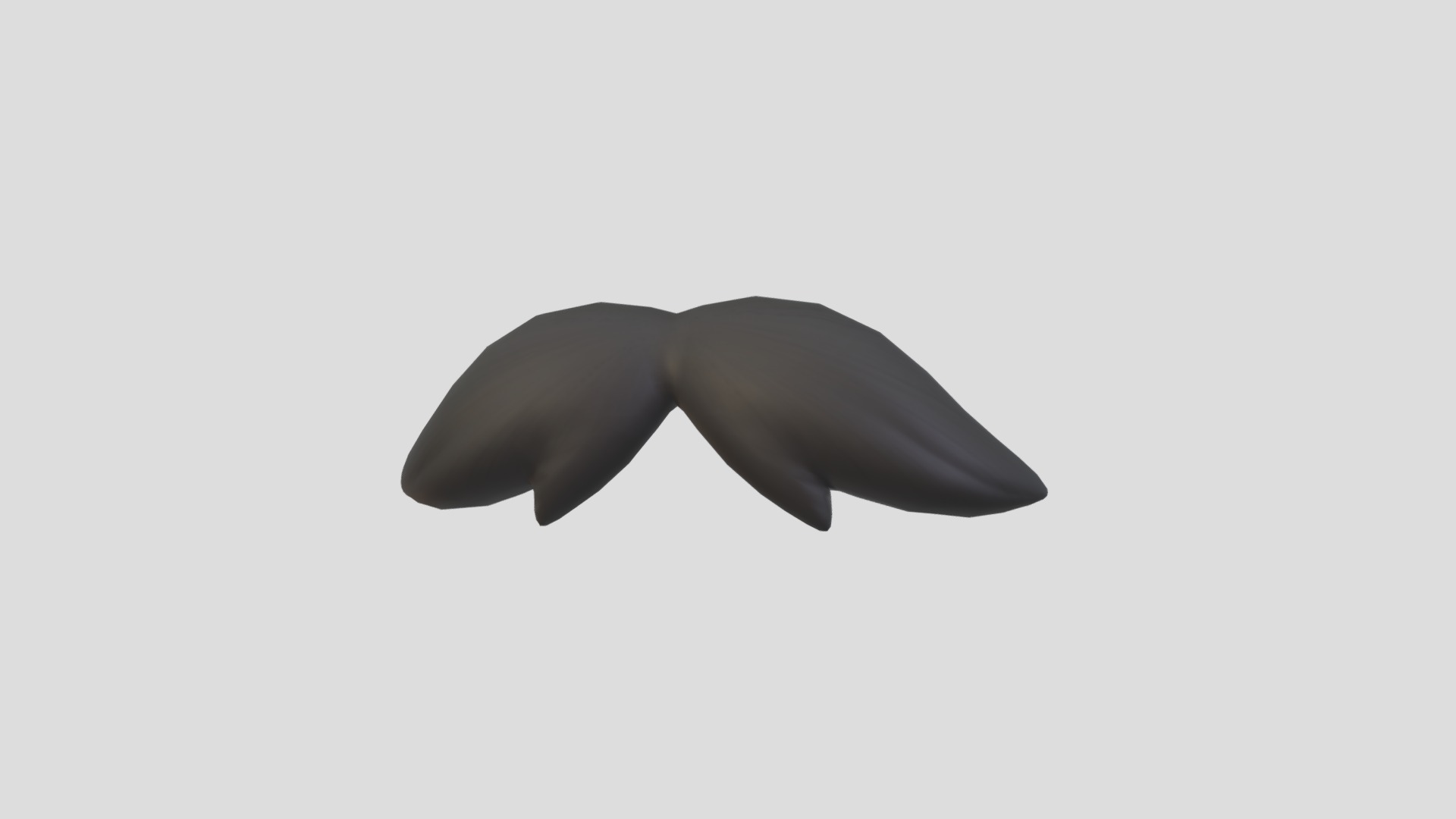 3D model Mustache 05 - This is a 3D model of the Mustache 05. The 3D model is about a black logo with a white background.