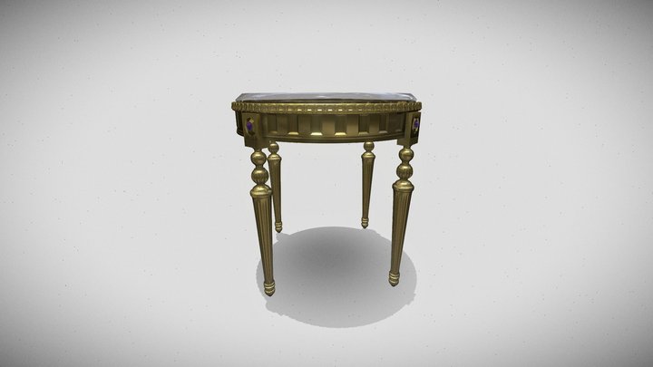 Vintage table 2 3D Model