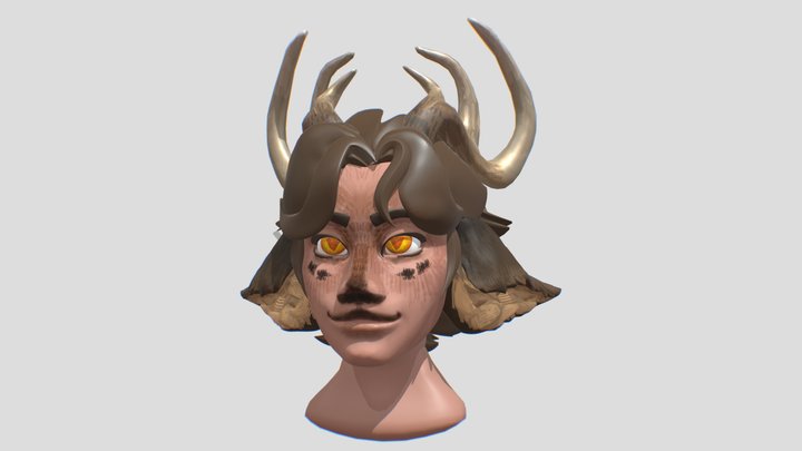 deer boy head 3D Model