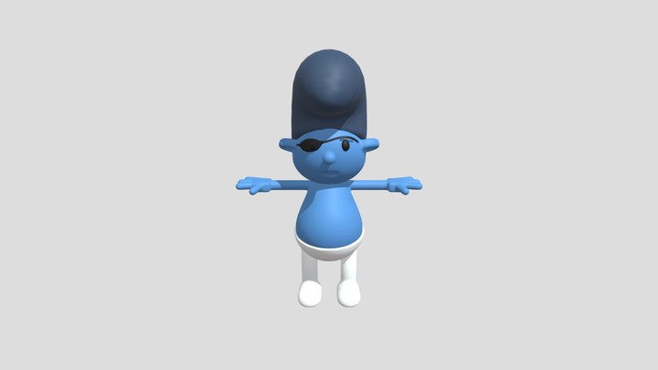 Pirate Smurf 3D Model