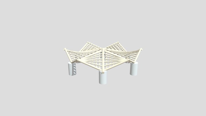 Kererū - Custom Round Timber Pavillion 3D Model