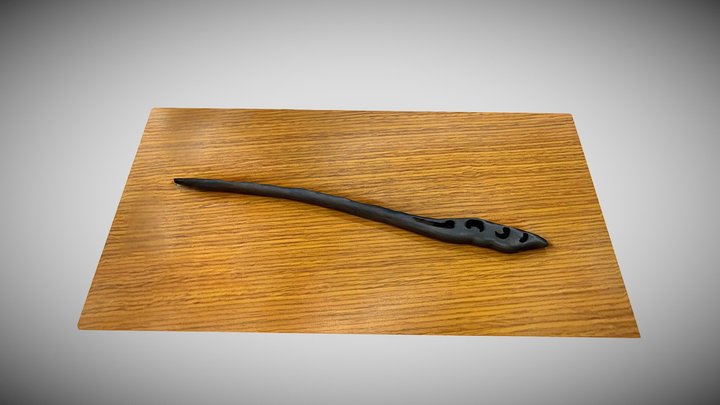 Black Sandalwood Hairpin 3D Model