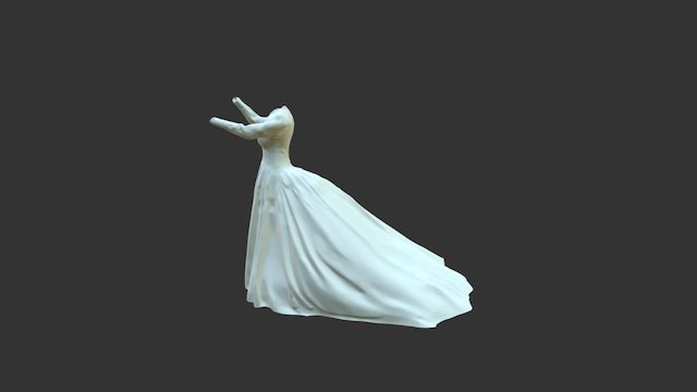 Wedding Dress01B-decimated 3D Model