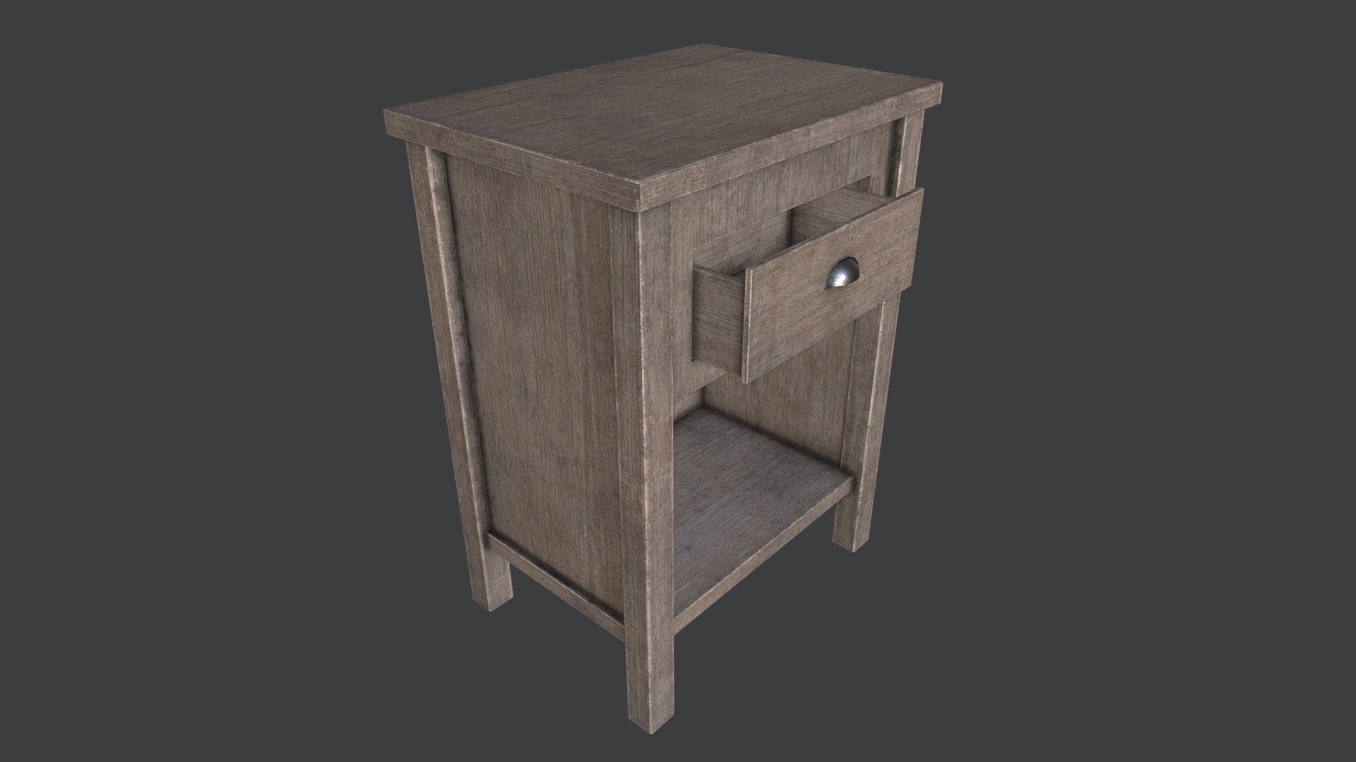 3D model End Table 3A PBR - This is a 3D model of the End Table 3A PBR. The 3D model is about a wooden box with a hole in it.