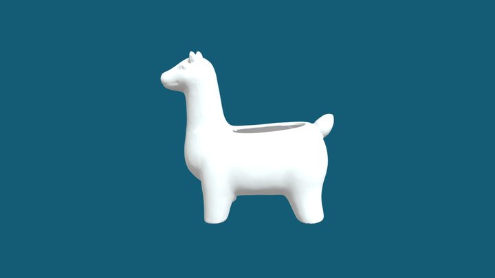 Llama Planter 3D Model