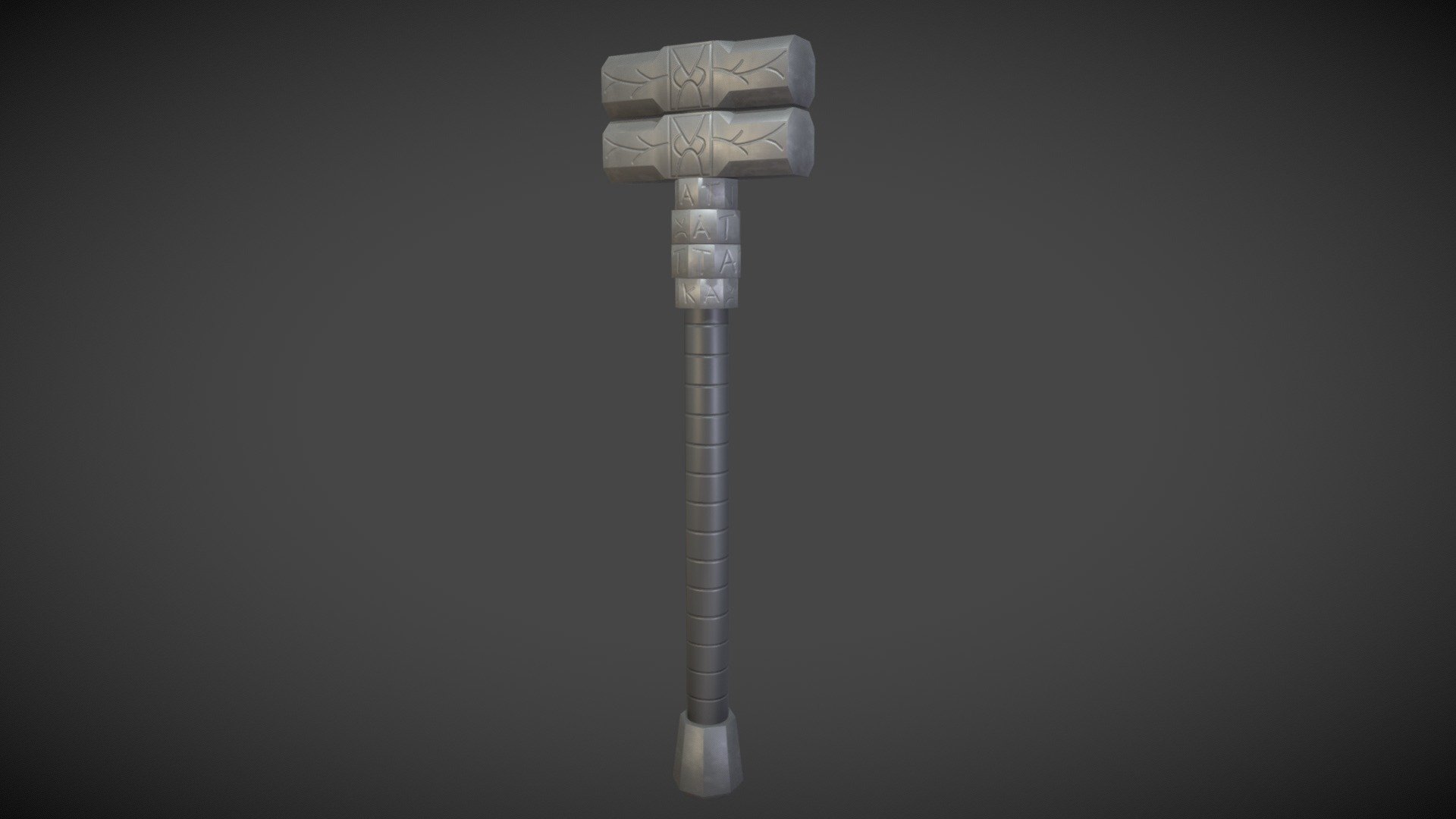 Fantasy Weapon Two Headed Sledgehammer Download Free 3D model by