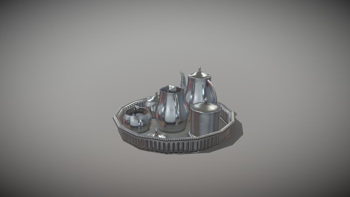 Silverware Tea Set 3D Model
