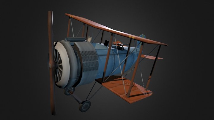 Salmson 2-A2 USAS Plane 3D Model