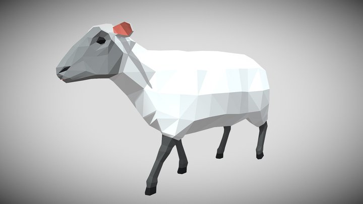 Low poly sheep 3D Model