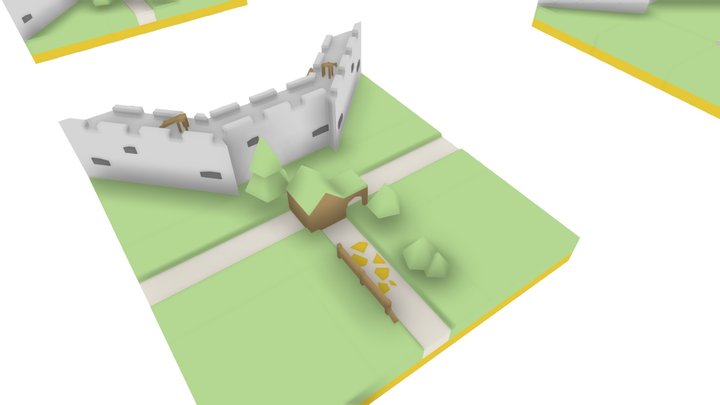 Carcassonne Reimagined - tiles 3D Model