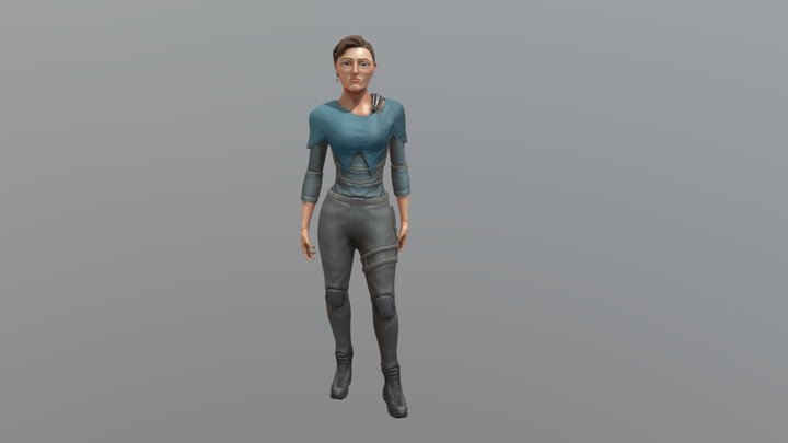 stylized explorer character 3D Model
