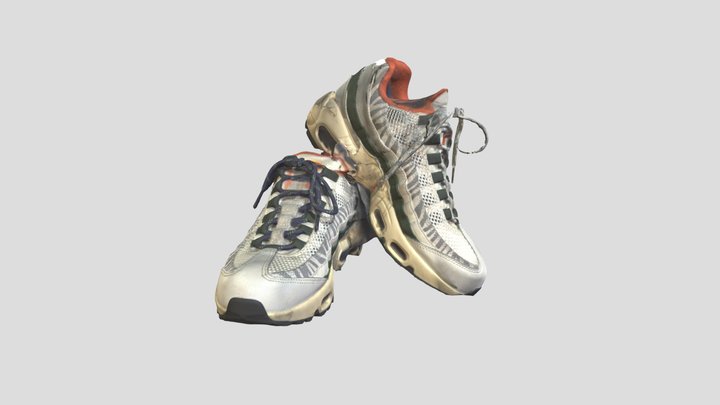 Nike 95s - Purple / Orange / Zebra 3D Model