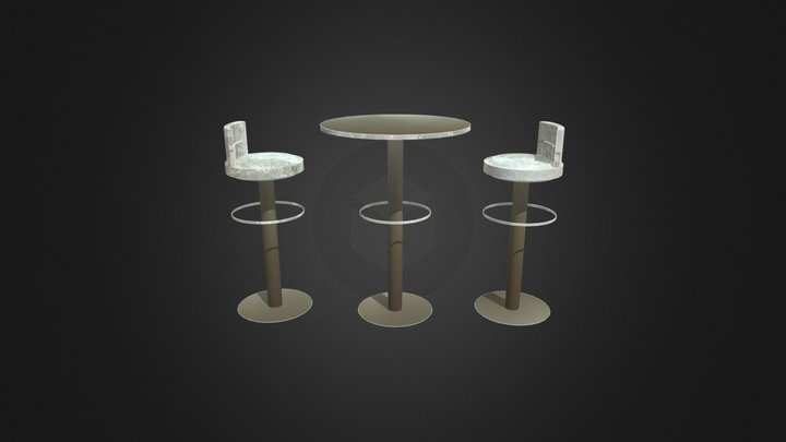 Bar Stools and Table – Kostenloses 3D-Modell STL