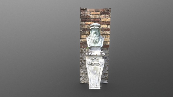 Da Vinci Bust at Powerscourt Gardens 3D Model