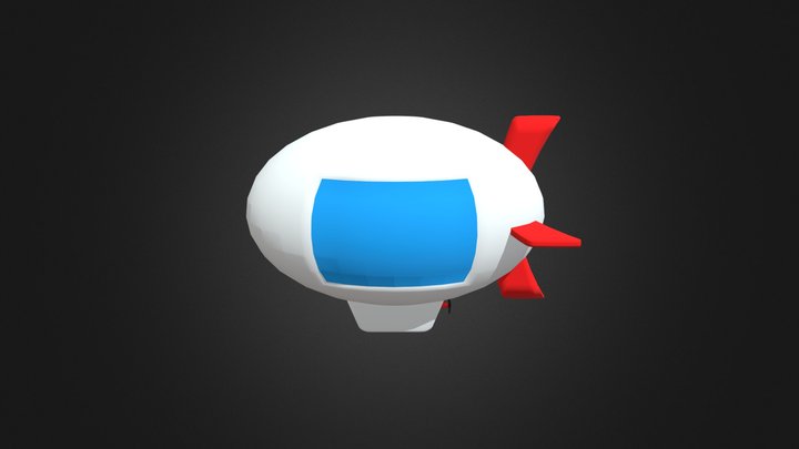 Air Ship Lowpoly 3D Model