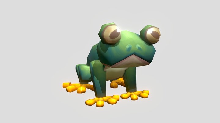 A goofy little frog 3D Model