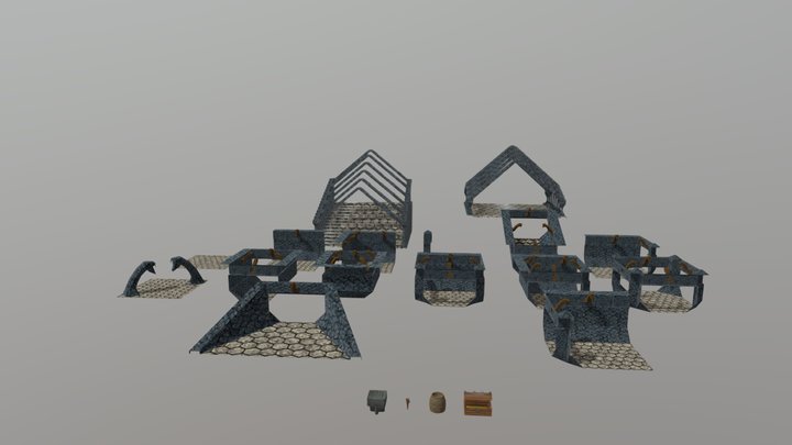 Dungeon Tilesets 3D Model