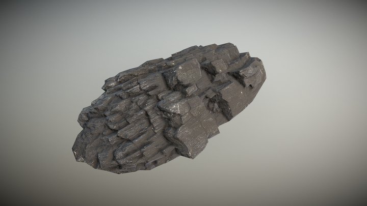 Firewood burnt 02 3D Model