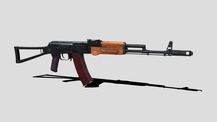 Soviet assault rifle AKS-74 3D Model