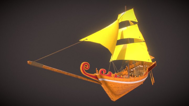 Perahu Lancang Kuning 3D Model