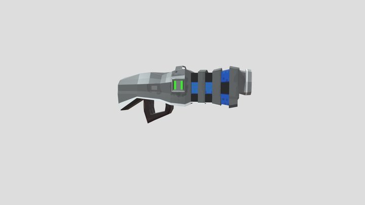 Low-poly SciFi Rifle 3D Model