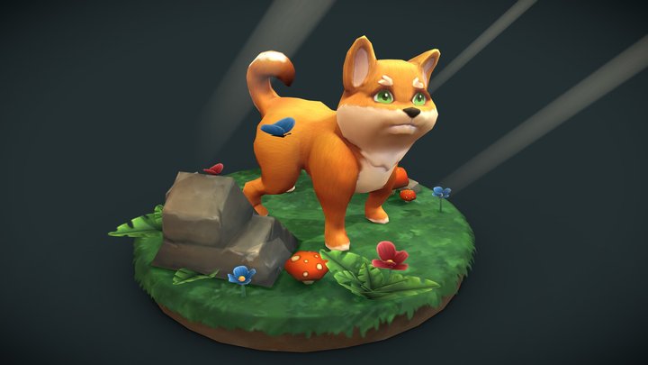 Puppy Fox 3D Model