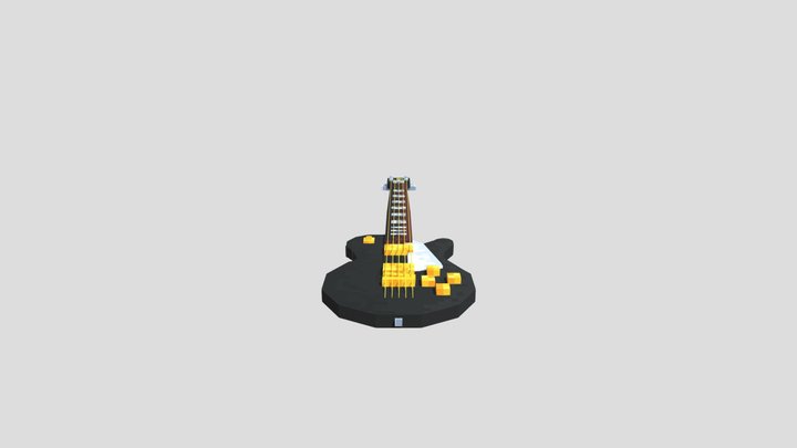 low poly les paul 3D Model