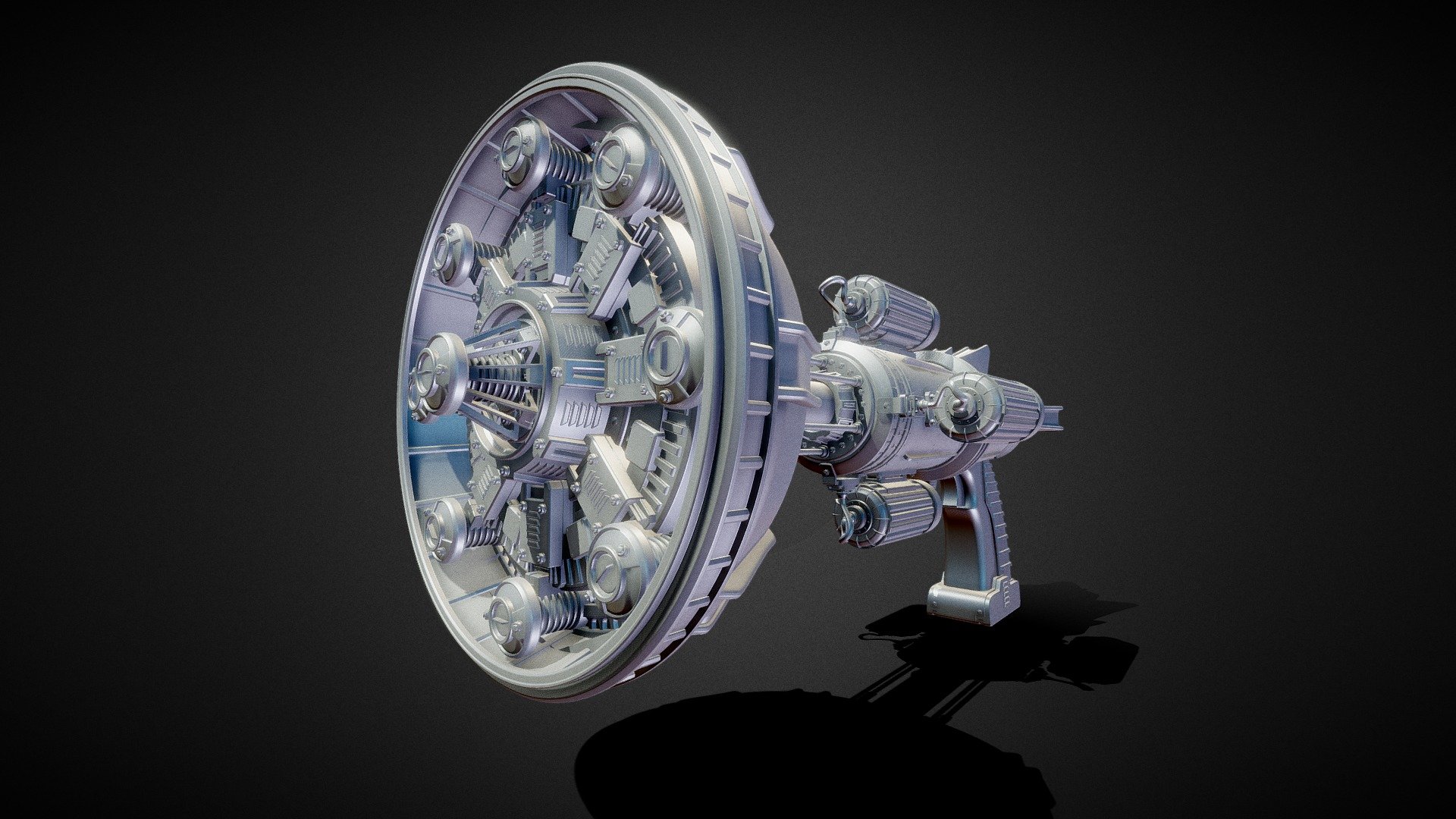 3D Sci-Fi Ray Gun Blaster - High Poly