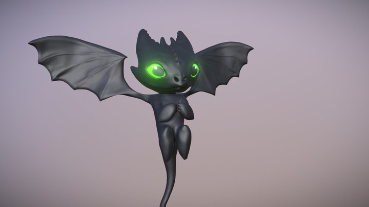Toothless (Chimuelo) 3D Model 3D Model