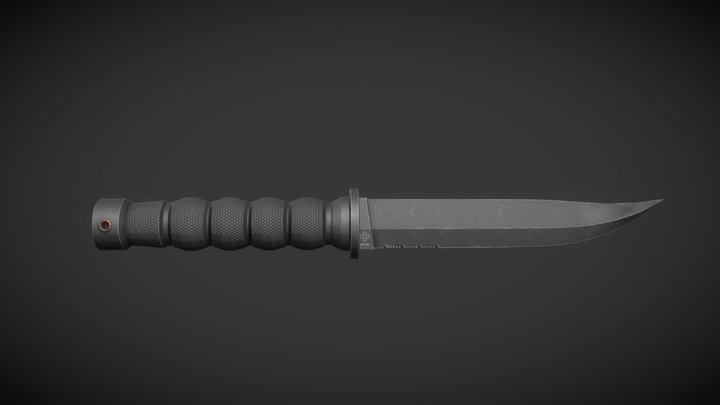 Combat Knife 3D Model