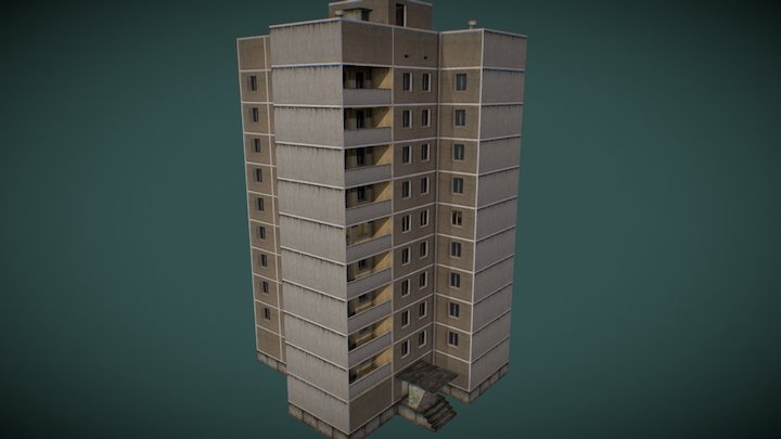 Soviet Panel House 3D Model