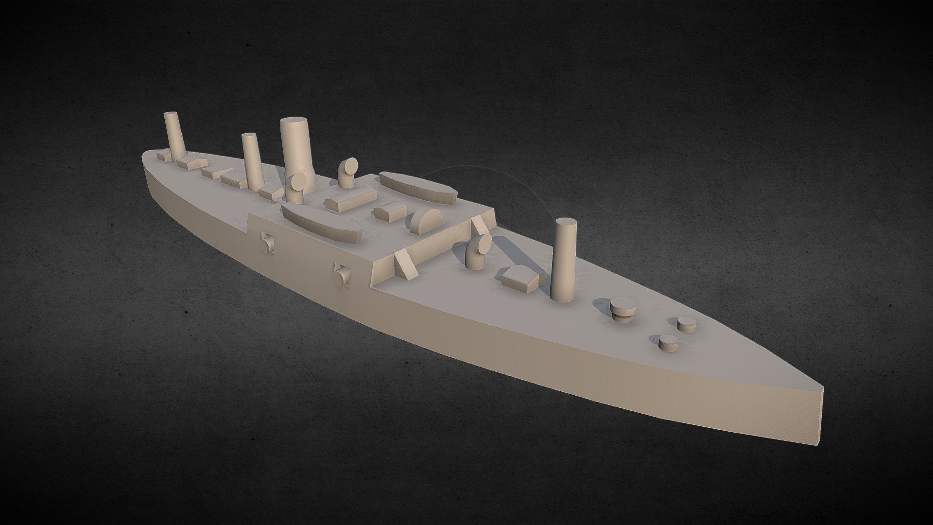 Brazilian Ironclad Sete De Setembro - Buy Royalty Free 3D Model By ...