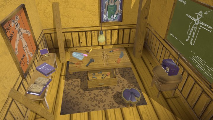 Woodworking shop [Blender] 3D Model