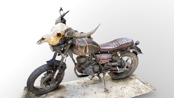 Bull Skull Motorcycle (Scaniverse LIDAR) 3D Model