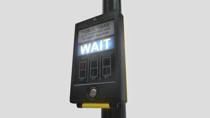 UK Traffic Light | Game Ready | Low Poly 3D Model