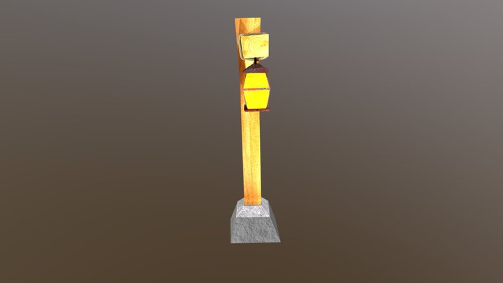 Wooden Lamp 3D Model